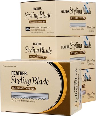 Feather Styling Blades 4x Voordeelverpakking (200 mesjes + 4 dispensers)
