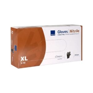 Nitril Handschoenen Classic poedervrij Maat XL zwart 100st