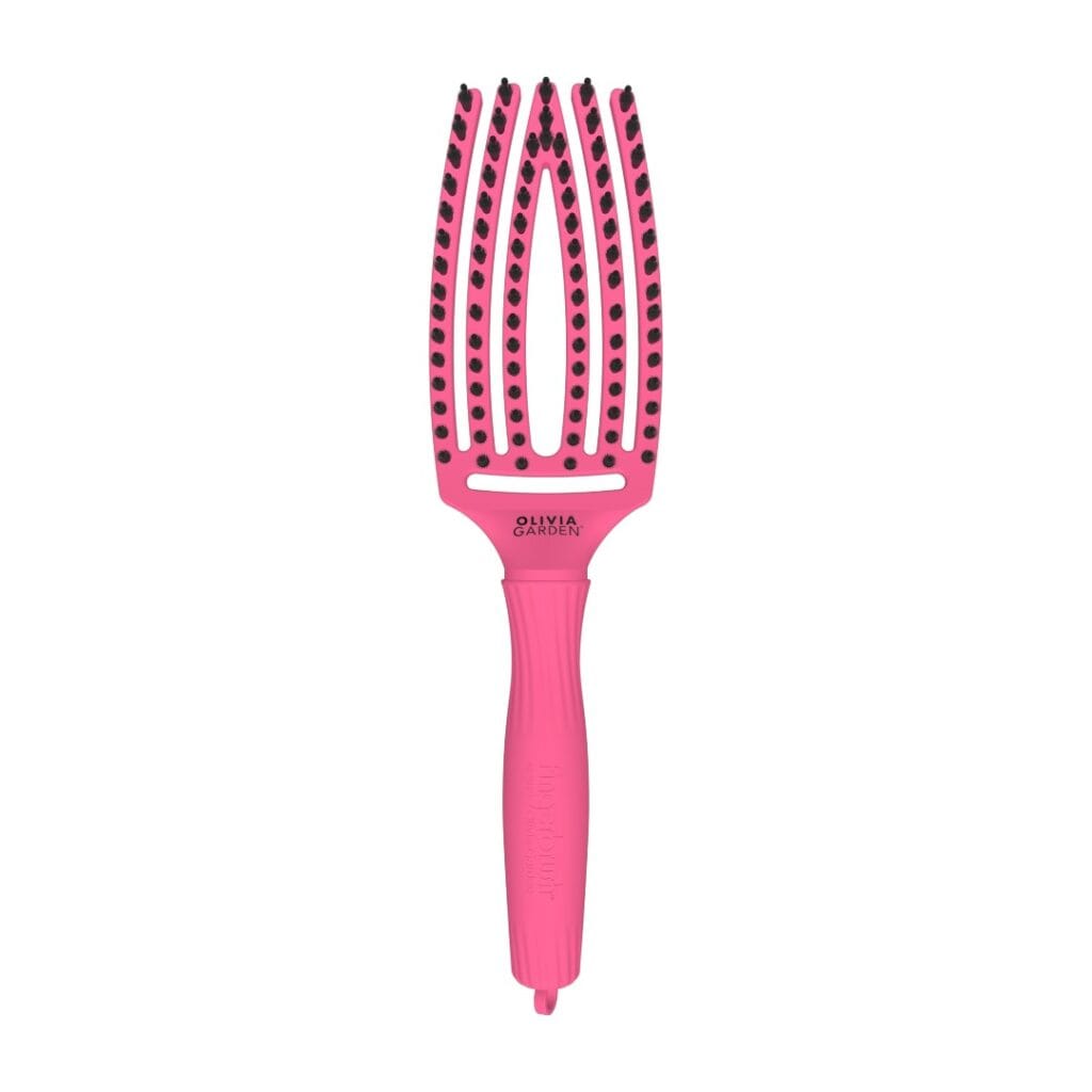 Olivia Garden Fingerbrush Hot Pink Combo Medium Haarborstel